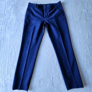 Zara Woman Ankle Trousers Size Small Blue Office Corporate Career Work 30W 26.5L